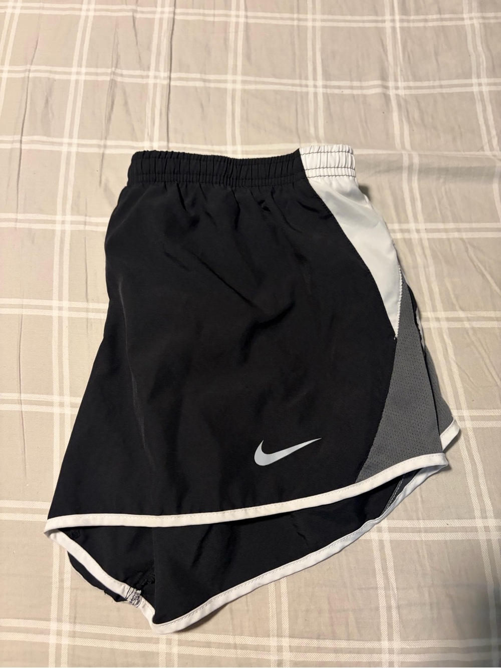 Nike Women’s Dri-Fit Black Athletic Shorts with White Trim